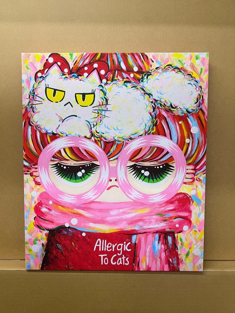 中居ベル　キャンバスプリント　「Cat Lady」