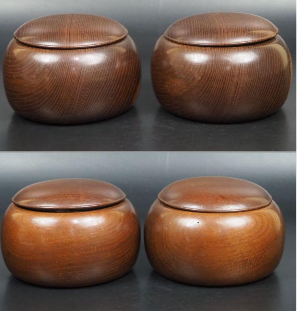 送料無料　日向特産　日向スワブデ蛤碁石32号・碁笥セット　旧家蔵出