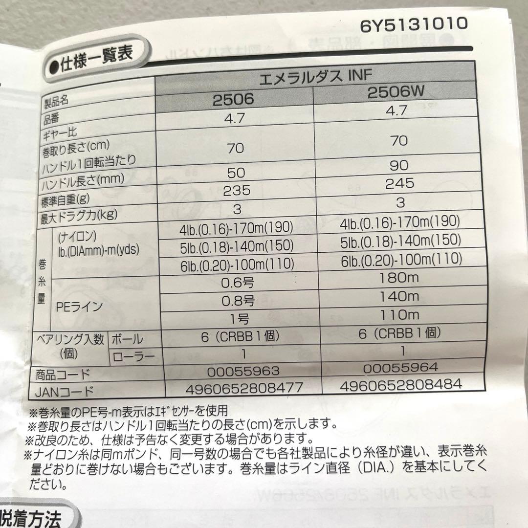 Daiwa エメラルダス INF 2506W スピニングリール