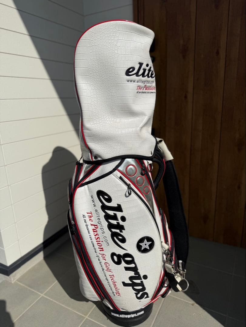 elite grips キャディバッグ ホワイト・レッド・ブラック