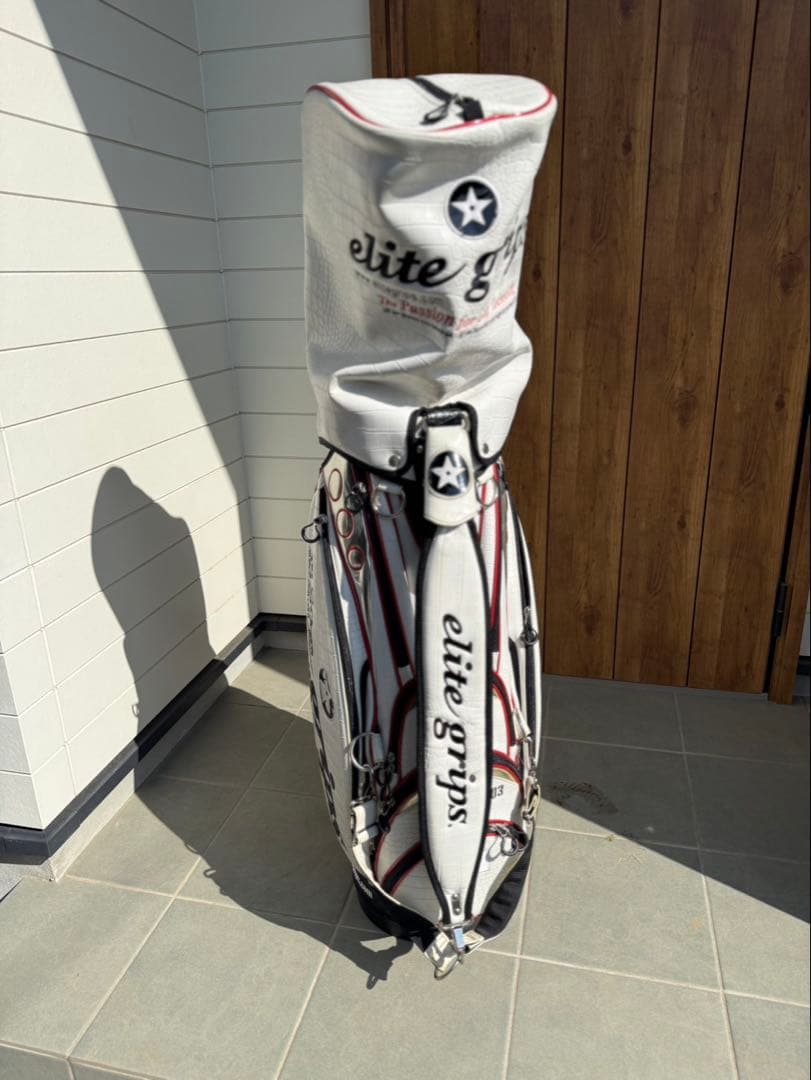 elite grips キャディバッグ ホワイト・レッド・ブラック