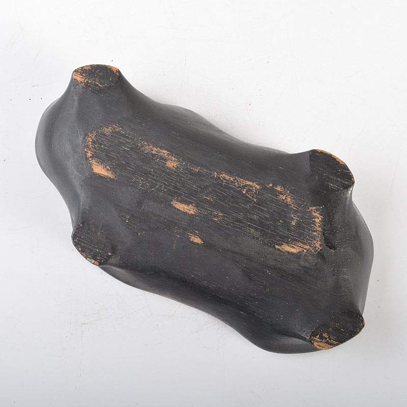 天然石　鑑賞石　梅花石　置物　重さ約2452g　唐木台付　V　R6916