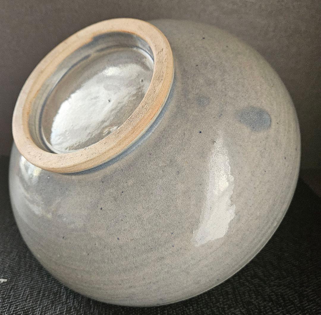 【大名品❗】李氏朝鮮時代　李朝分院手　瑠璃釉　胴継ぎ　壺　算盤形壺　提灯壺