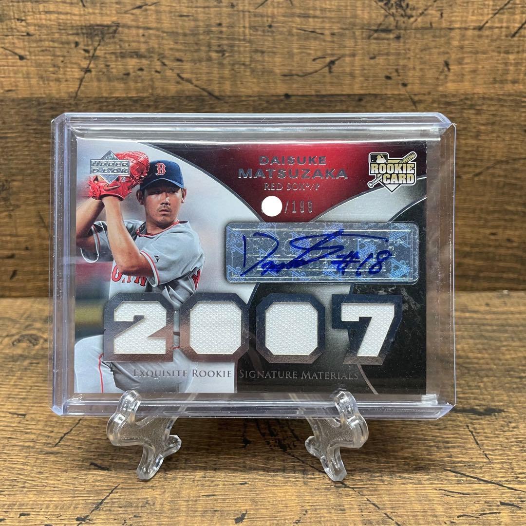 松坂大輔 直筆サインルーキージャージ カード UD レッドソックス