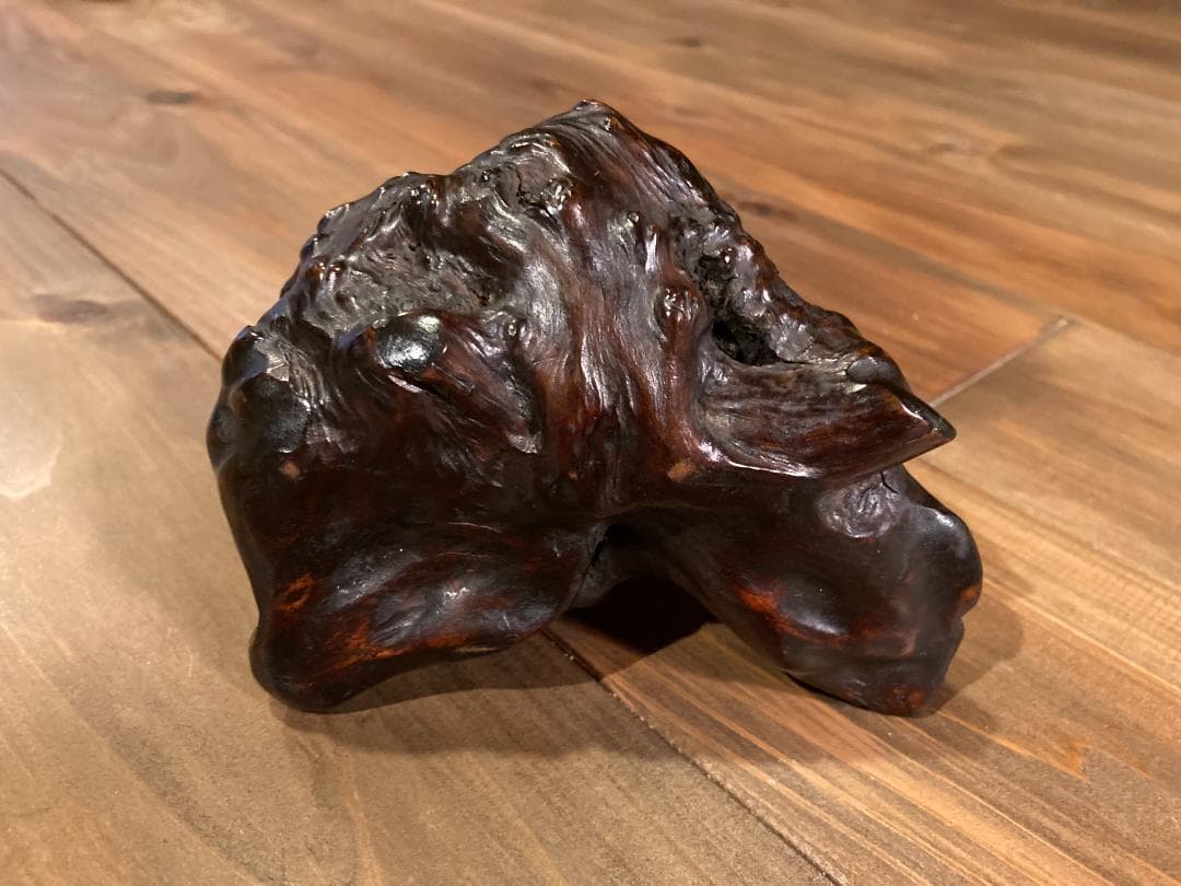 希少 石噛達磨 天然木 瘤木 流木 中国美術 仏教美術 だるま