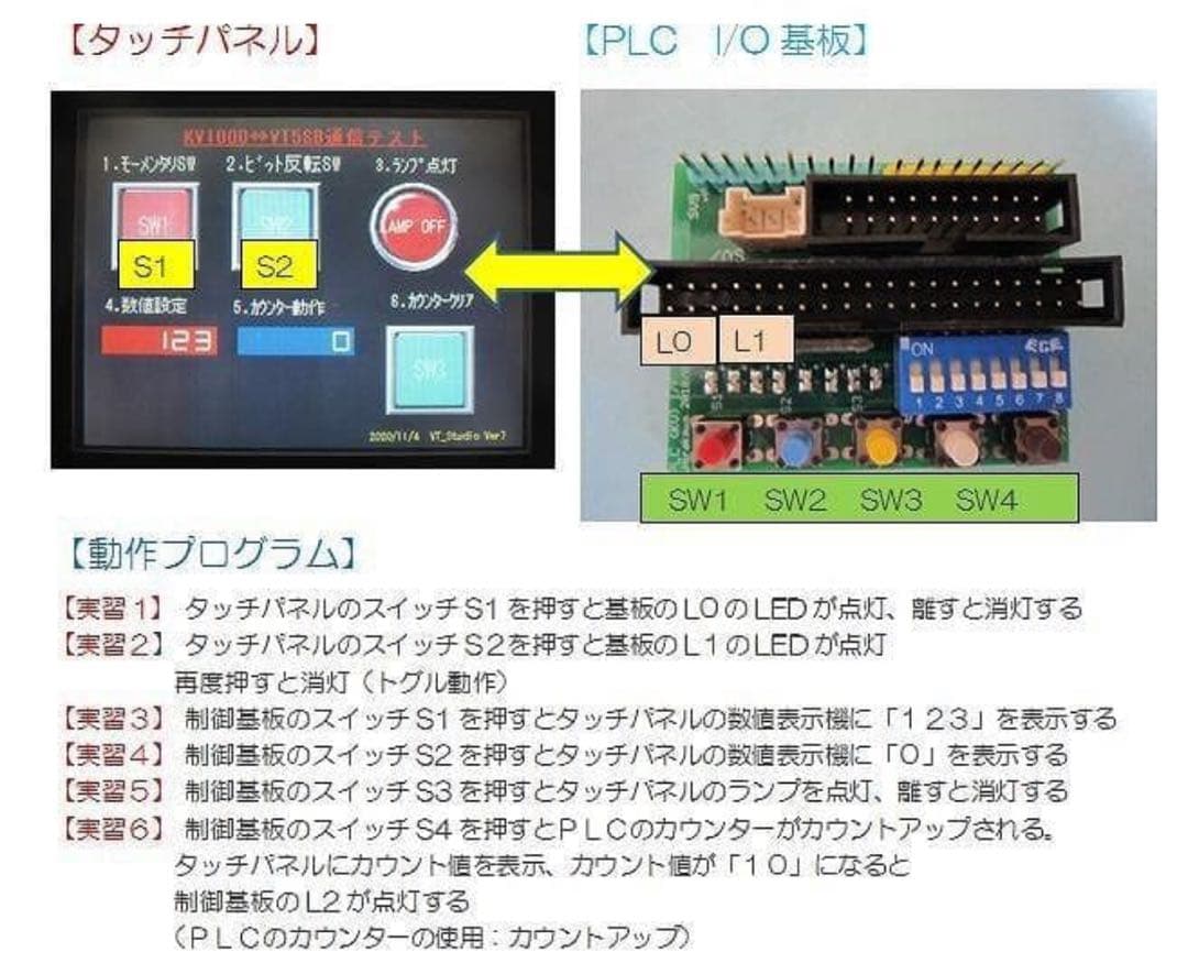 キーエンス　PLC KV700 タッチパネル VT2-7SB 学習キット