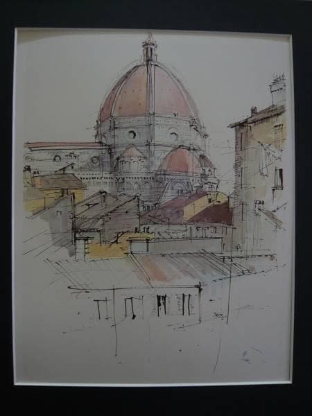 R,KOISO小磯良平　外国風景　画集より　状態良好　新品額付