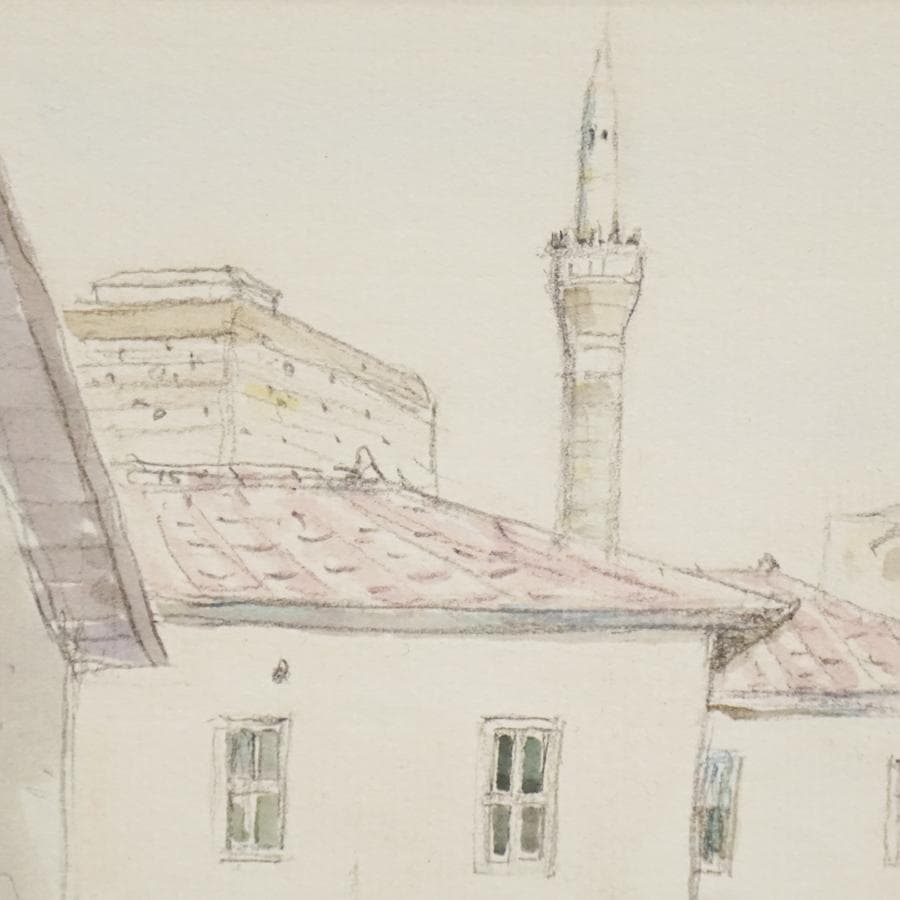 難波平人 風景画 水彩画 絵画 肉筆 額装 アート 美術 芸術 直筆