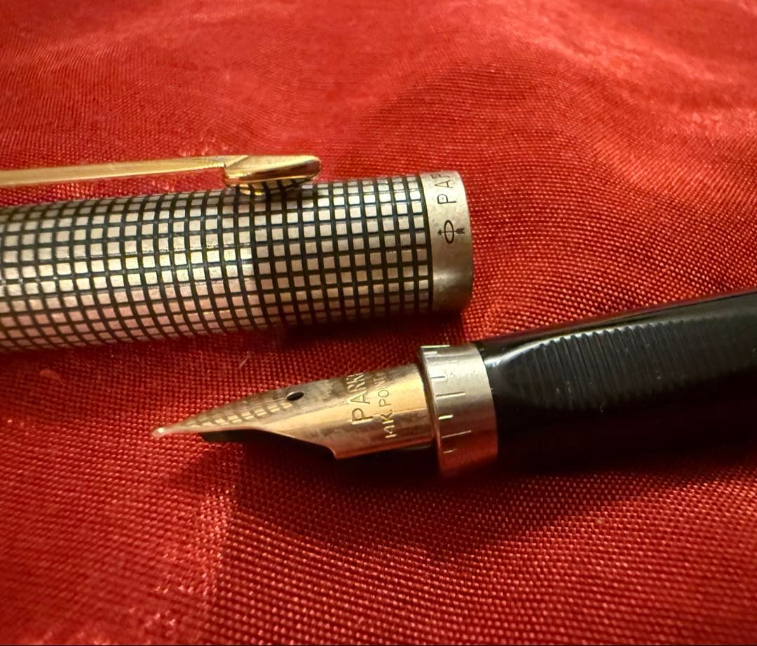 パーカー75 スターリングシルバー　シズレ　14金ペン先　未使用　美品