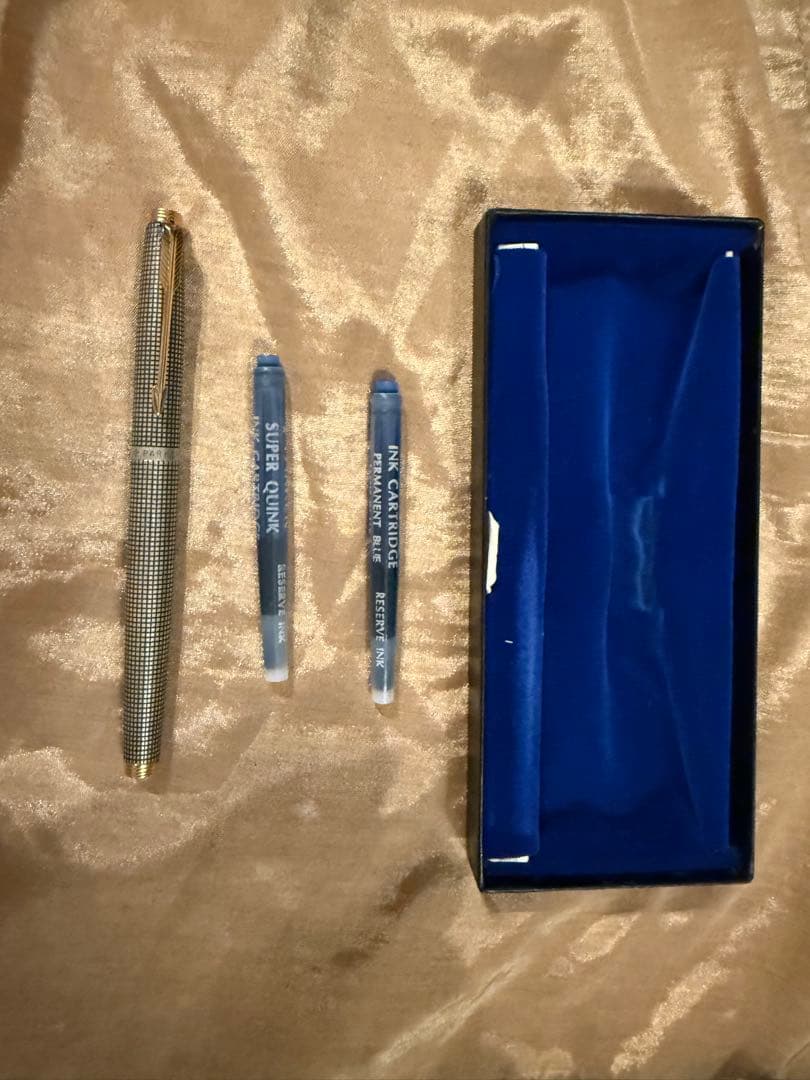 パーカー75 スターリングシルバー　シズレ　14金ペン先　未使用　美品