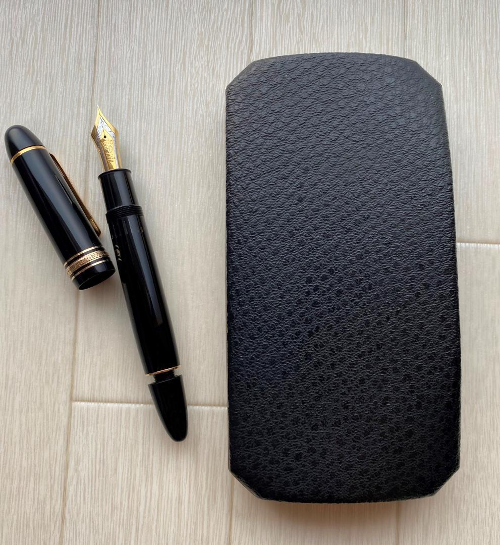 希少 美品モンブラン 149 なで肩18C（EF）中金（3帯）エボナイト 万年筆