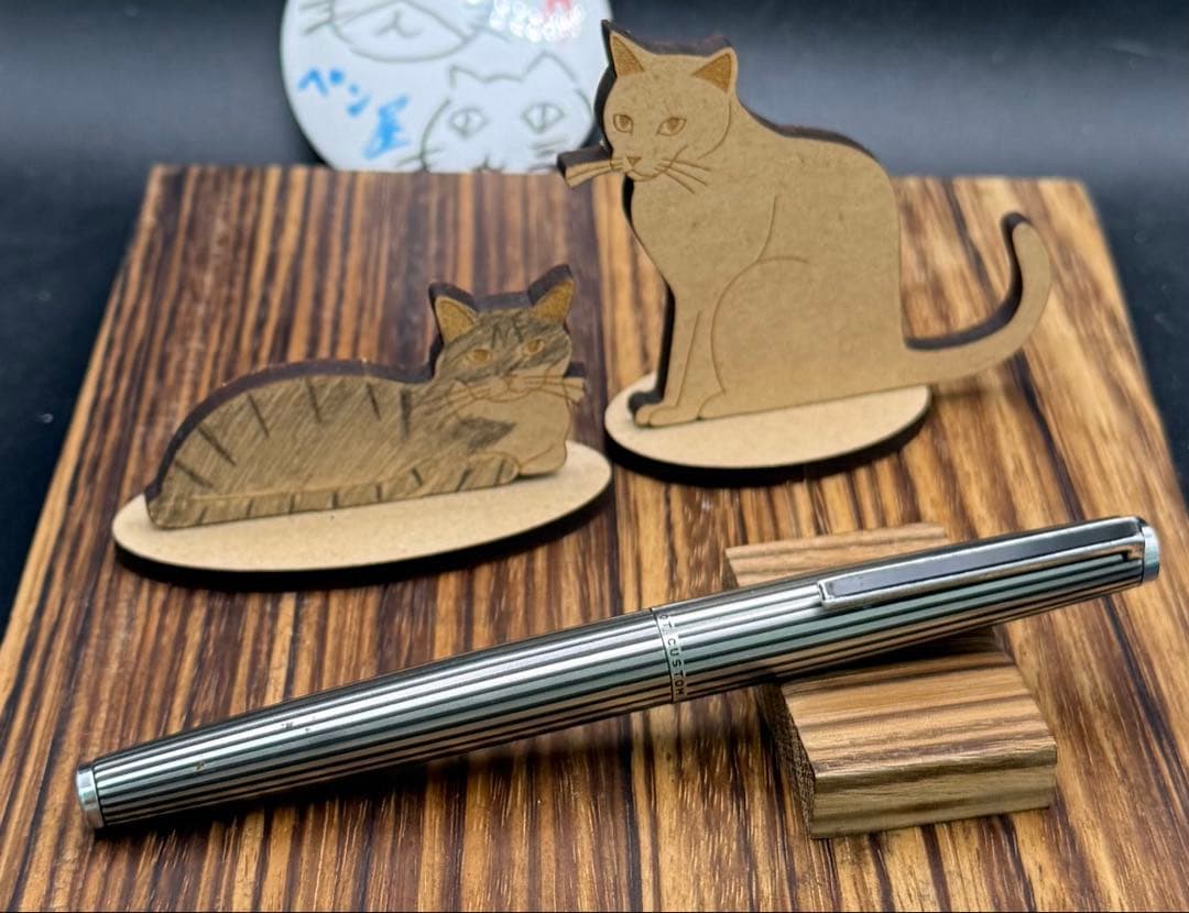 Pilot 万年筆 CUSTOM K-500SS 蝕刻ストライプ 18KWG F