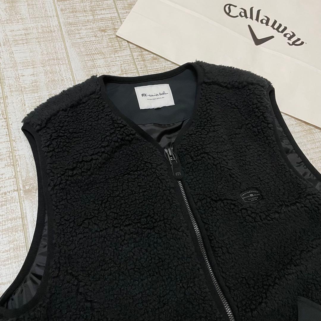 新品キャロウェイ トラヴィスマシュー フリース ベスト ブラック XLサイズ