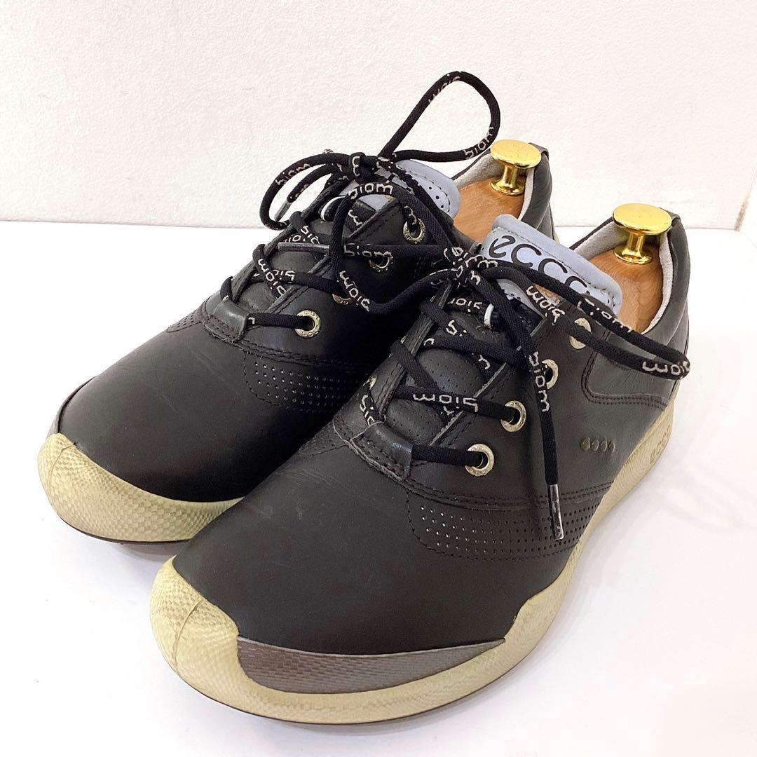 美品✨ECCO エコー ゴルフシューズ　バイオム24cm 黒 レザー