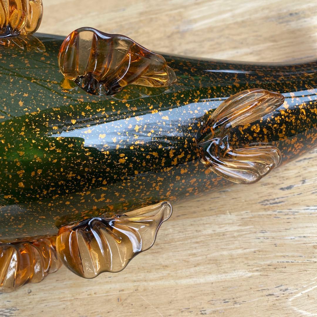 鯉　錦鯉　ガラス製　装飾品　置物　長さ42cm 重さ3.1kg