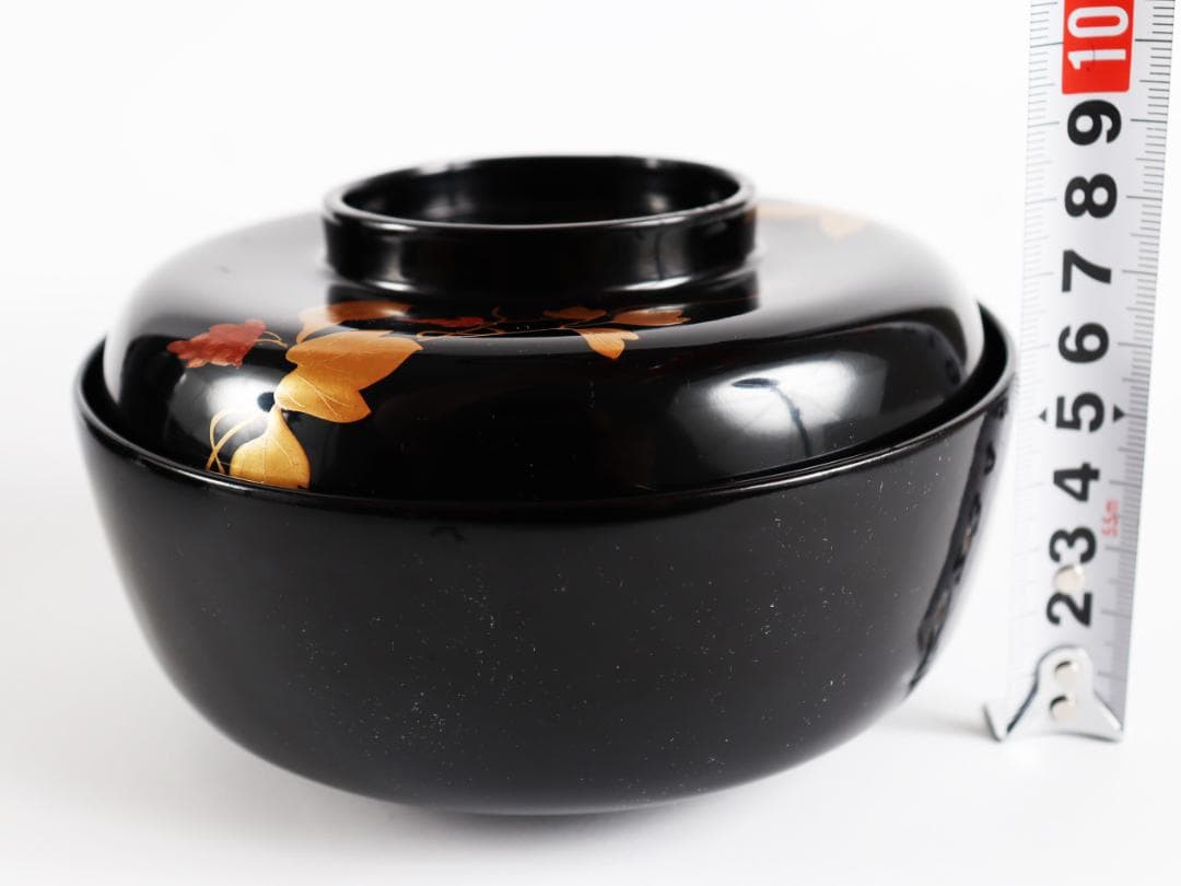 木製漆器 花蝶蒔絵 吸物椀 10客 漆芸