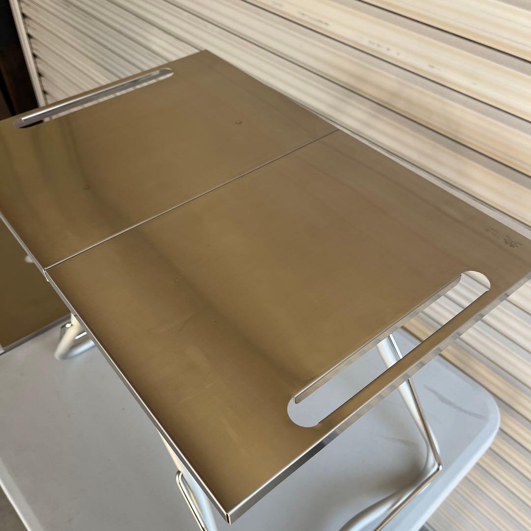 【美品】 peak TAKIBI Myテーブル ステンレストレイ付