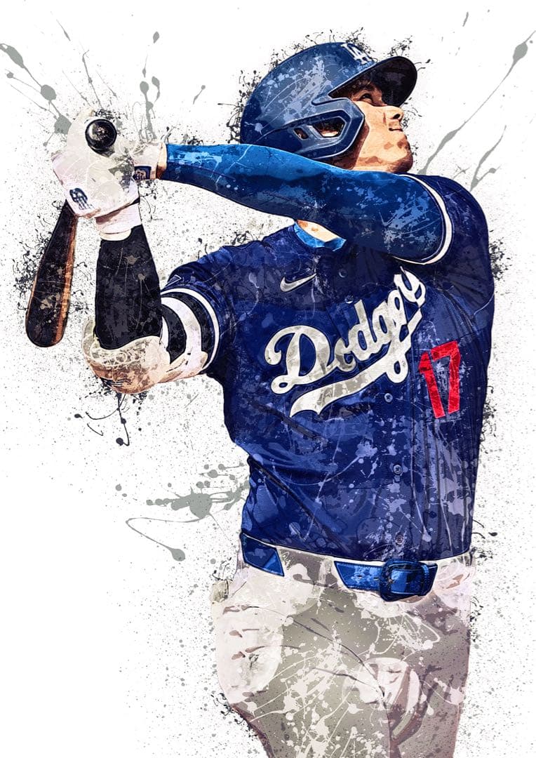 Shohei Ohtani ドジャース アートポスター A1版　①