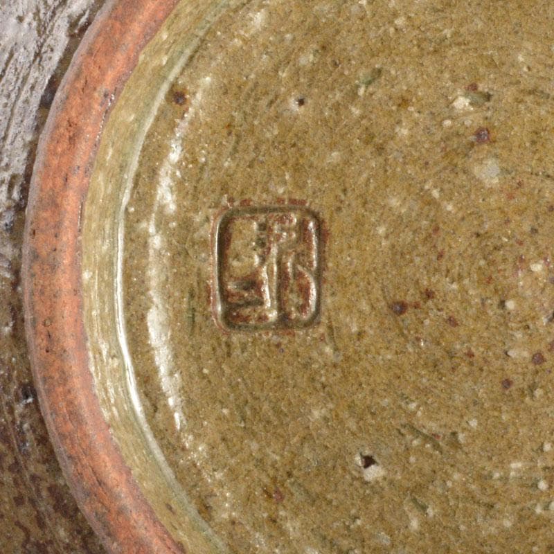 和食器　吉良々窯　加藤泥二作　泥彩魚文　向付　七客　共箱　C　6804A