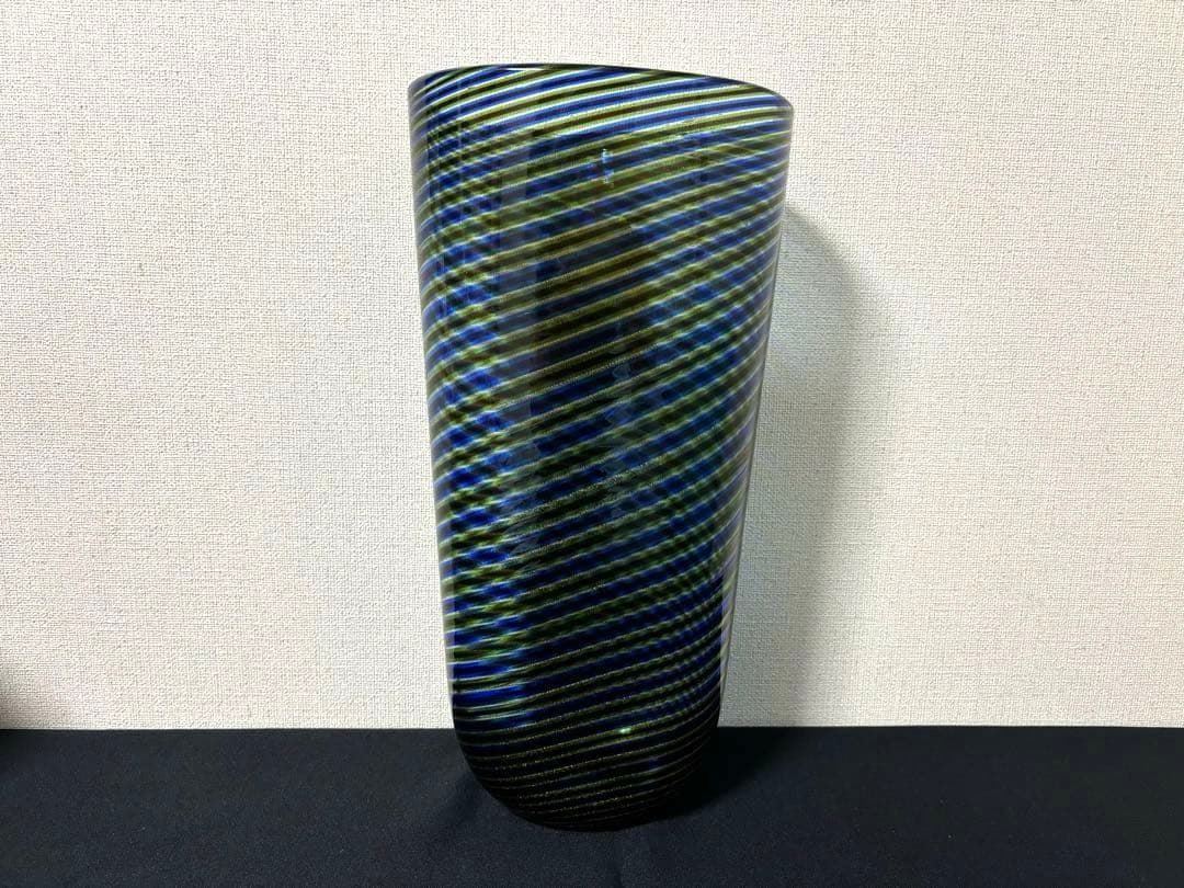 未使用 バロヴィエール&トーゾ 最高級ムラーノガラス フラワーベース 花瓶