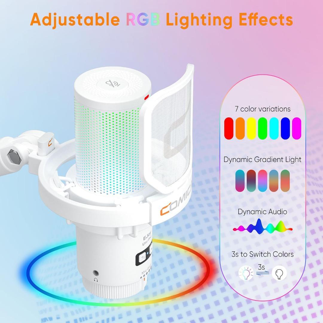 ワイヤレスUSBコンデンサーマイク ゲーミング マイクセット ブームアーム付