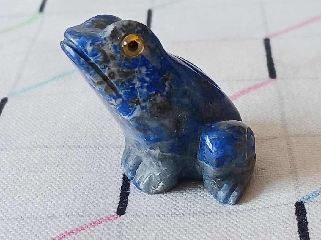 ラピスラズリ　パワーストーン　カエル　ペンギン　チリ&アフガニスタン産