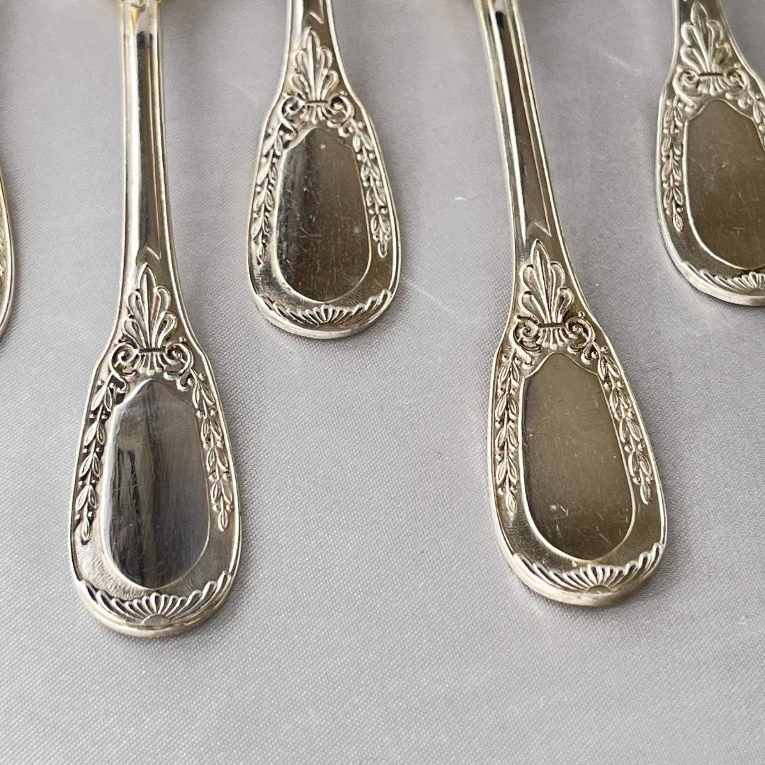 【仏蘭西】 帝政様式 コーヒースプーン 12本 14.5cm