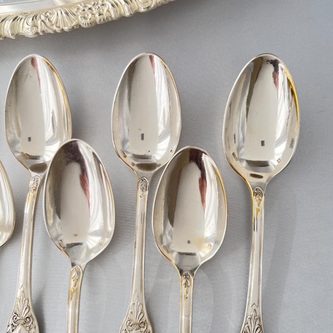 【仏蘭西】 帝政様式 コーヒースプーン 12本 14.5cm