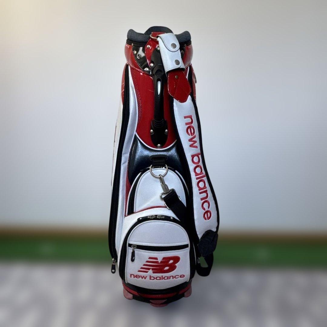 new balance ゴルフバッグ ホワイト/レッド