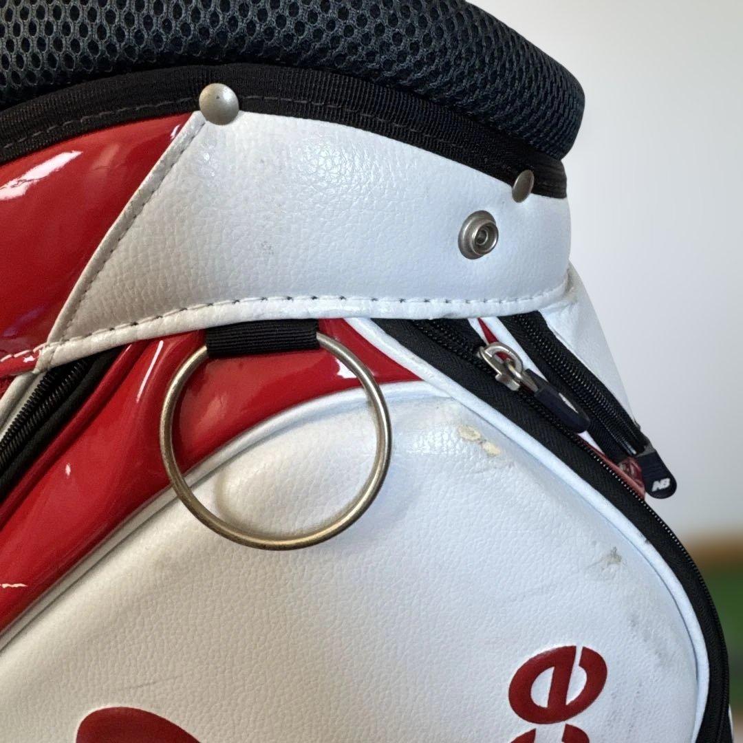 new balance ゴルフバッグ ホワイト/レッド