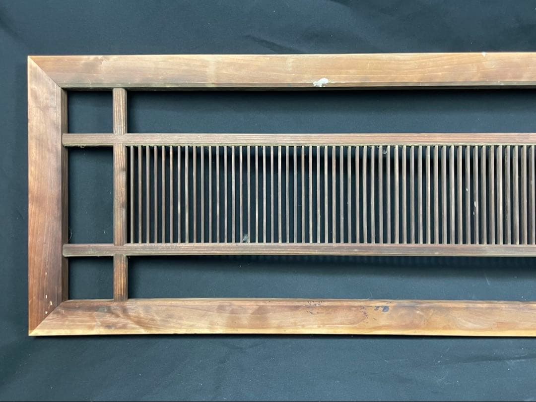 古民家 組子細工 木製欄間 横×縦×厚み 約120×37×3cm建具 DIY