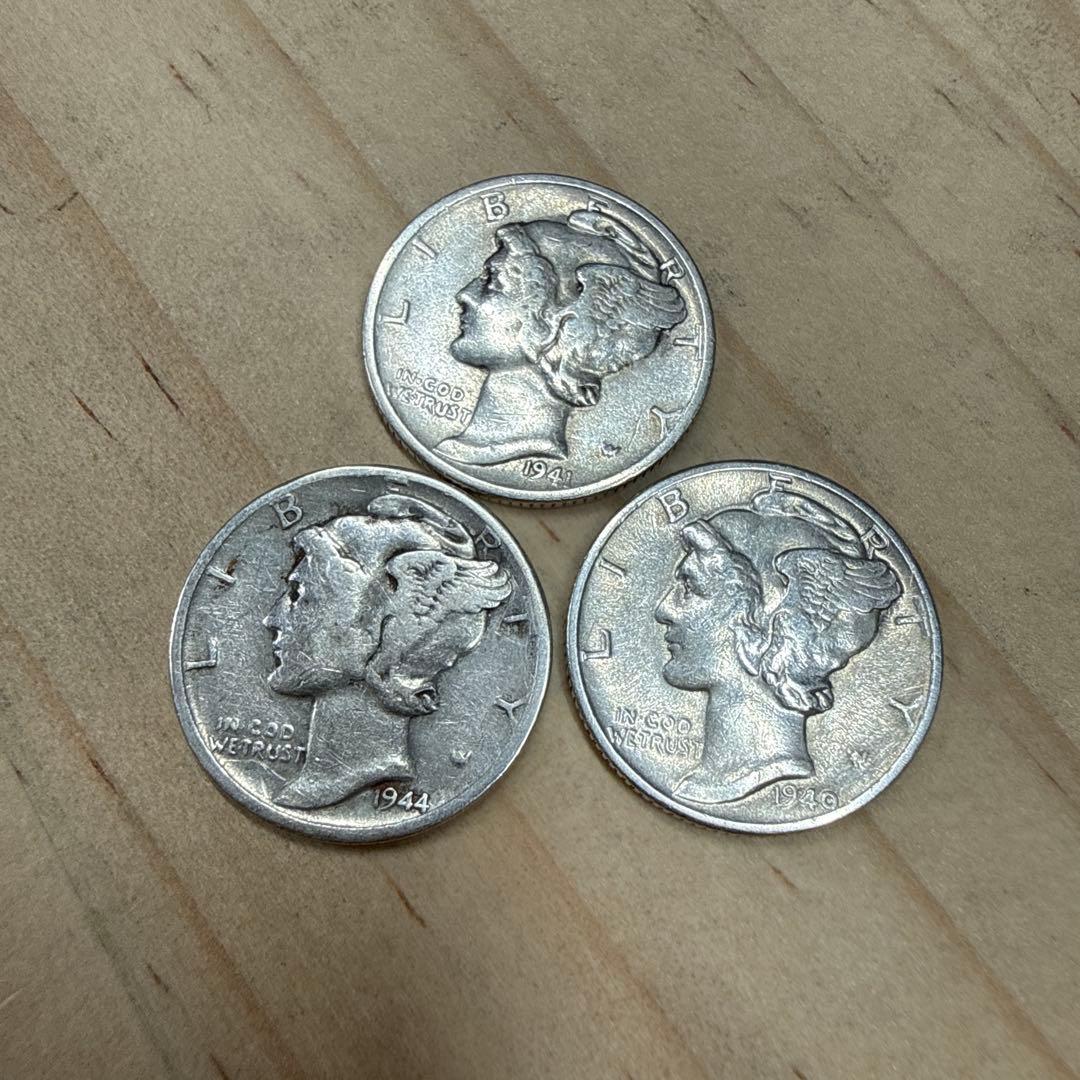 マーキュリー・ダイム 12枚セット アメリカ 銀貨