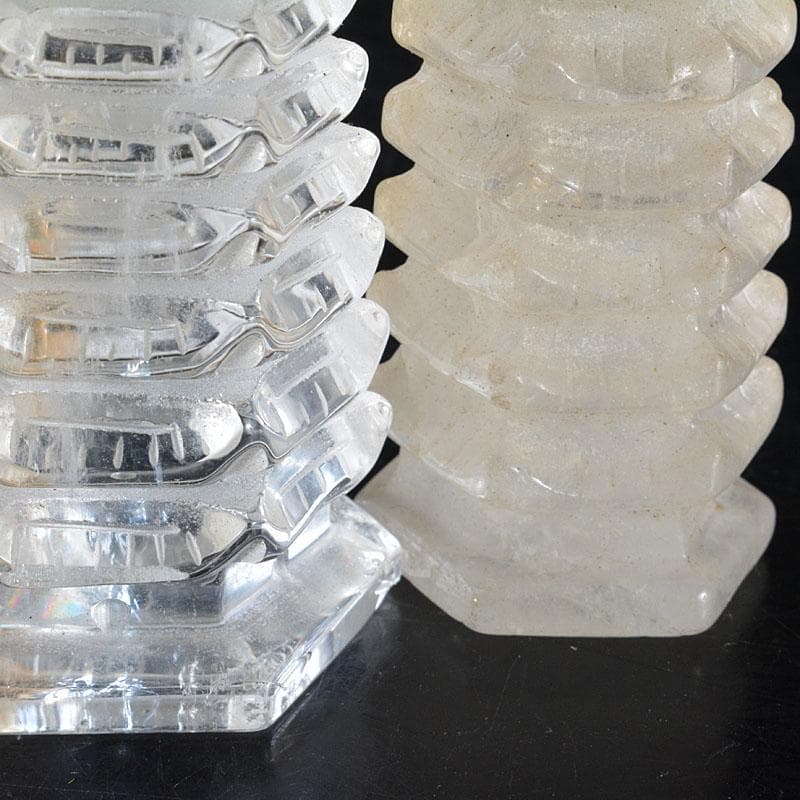 天然石　水晶　文昌塔　風水　縁起物　３点まとめて　Ｖ　6874