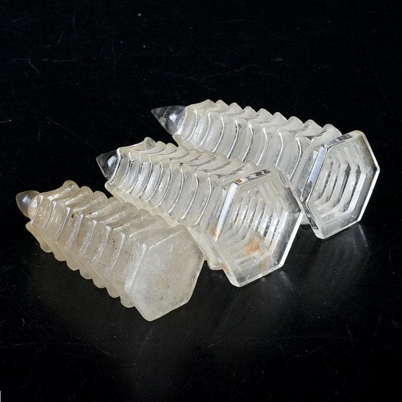 天然石　水晶　文昌塔　風水　縁起物　３点まとめて　Ｖ　6874