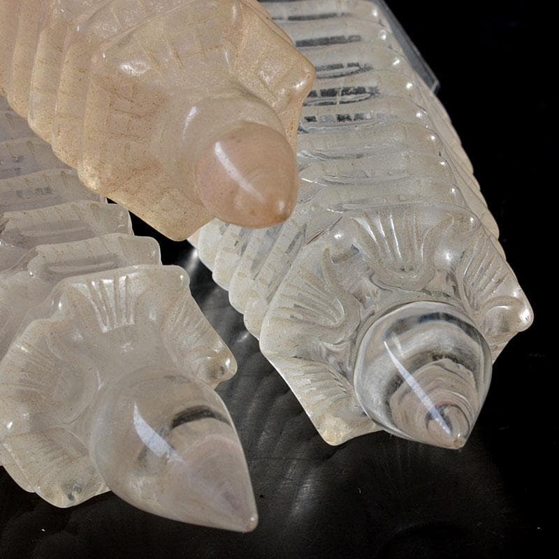 天然石　水晶　文昌塔　風水　縁起物　３点まとめて　Ｖ　6874