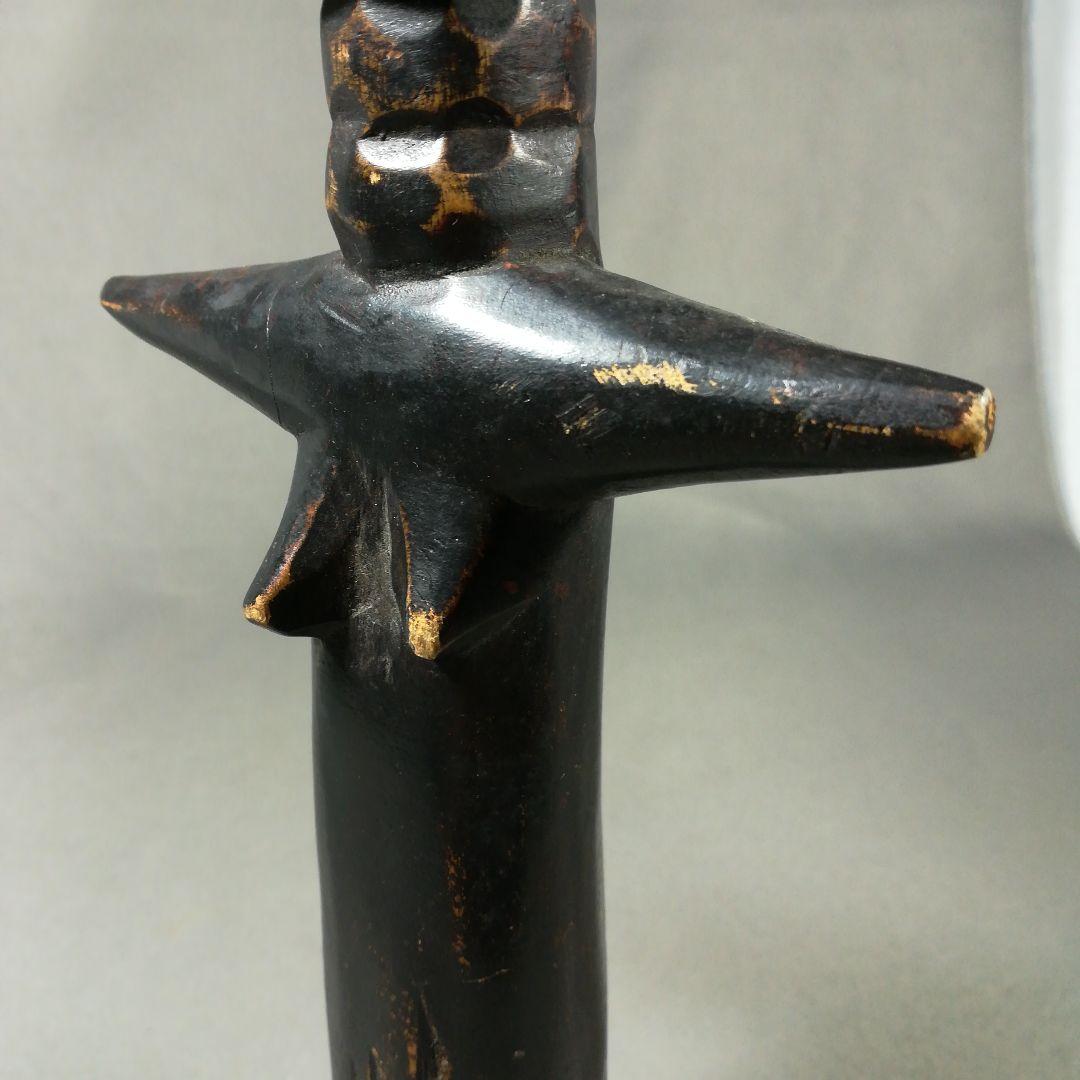 アフリカ　民族　プリミティブアート　木彫　置物　女性