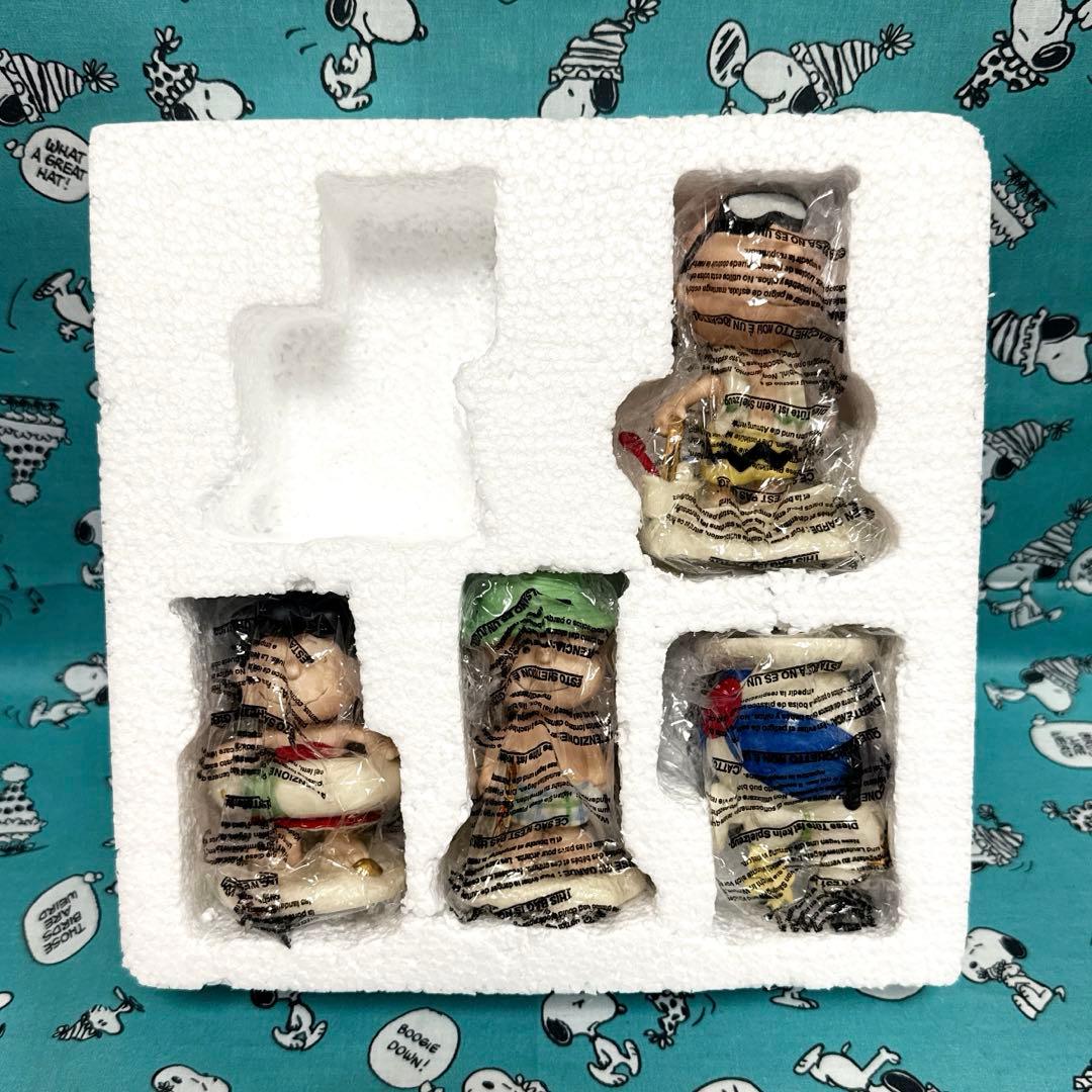 スヌーピー LENOX 陶器 海外 置物 ビーチ 4点セット