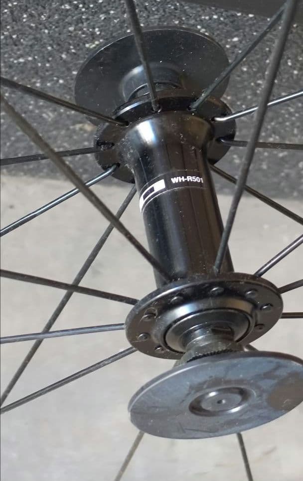 SHIMANO WH-R501A エアロスポーク 前後セット タイヤ チューブ付