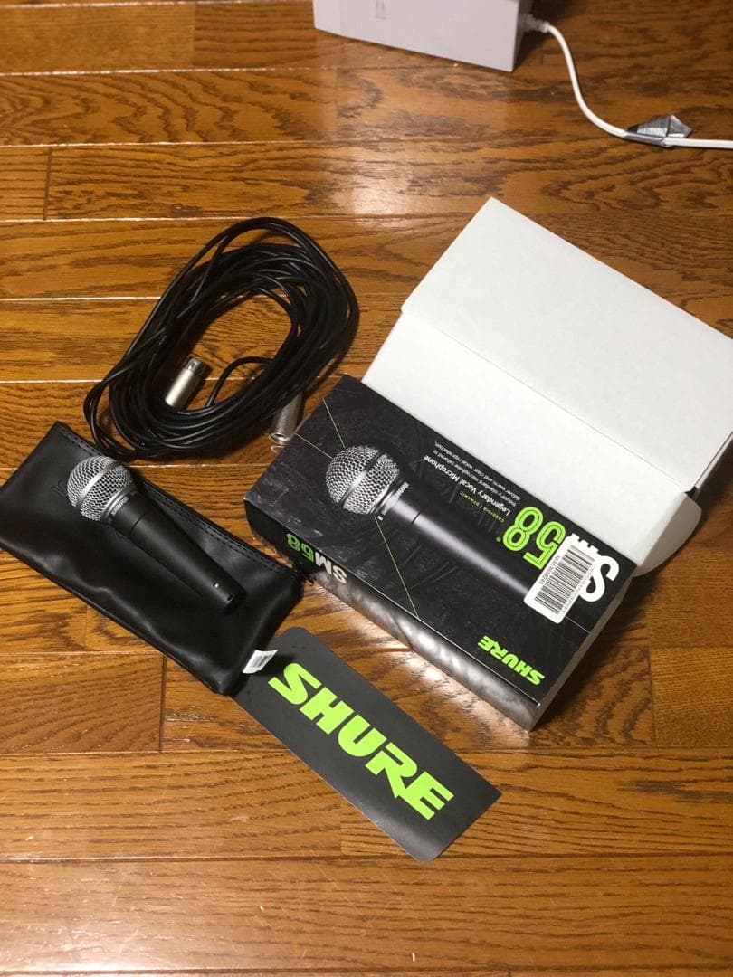 【動作確認済】SHURE SM58 ダイナミックマイク ケース付き