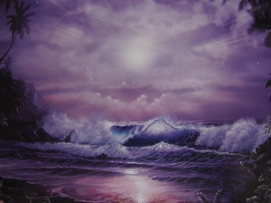 クリスチャン・ラッセン、【オリジンオブライフ】、希少な額装用画集より