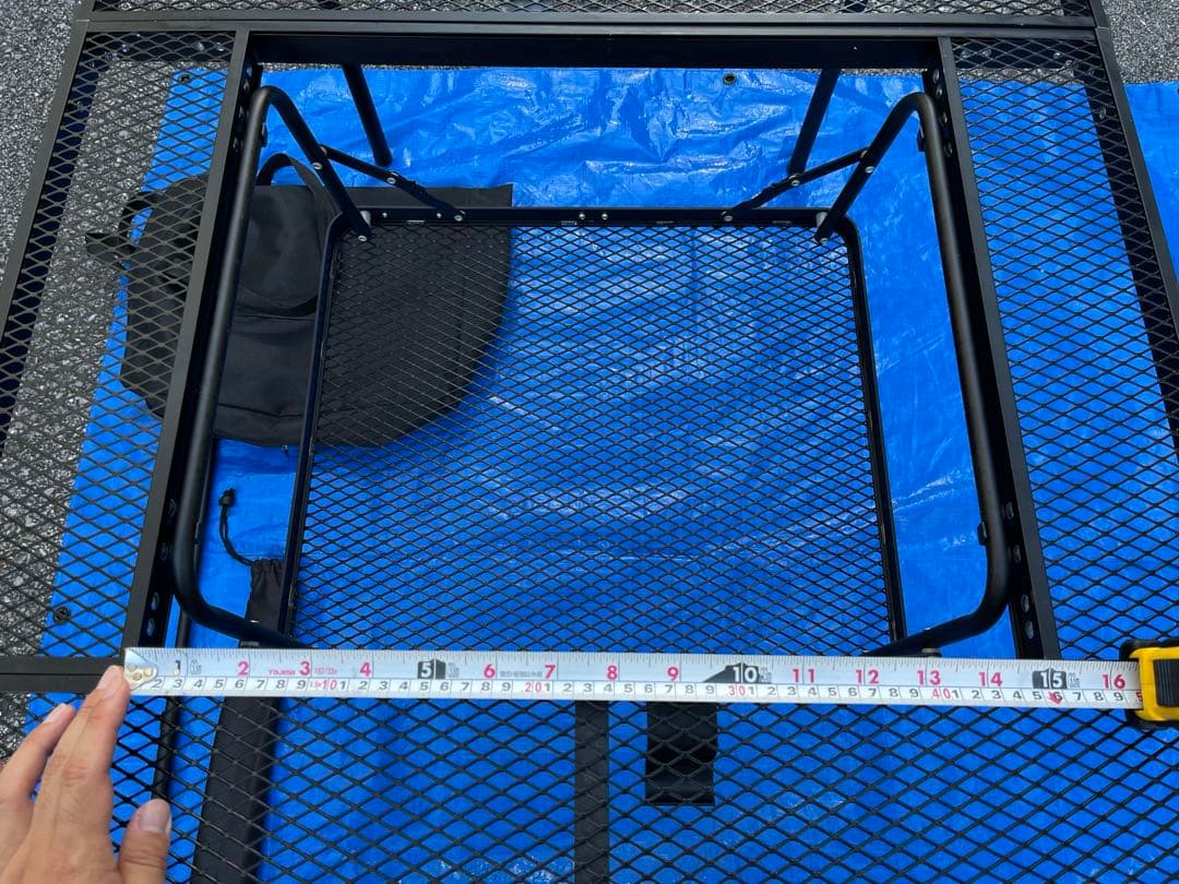 ロゴス(LOGOS) アイアンメッシュ テーブル　収納バック付き