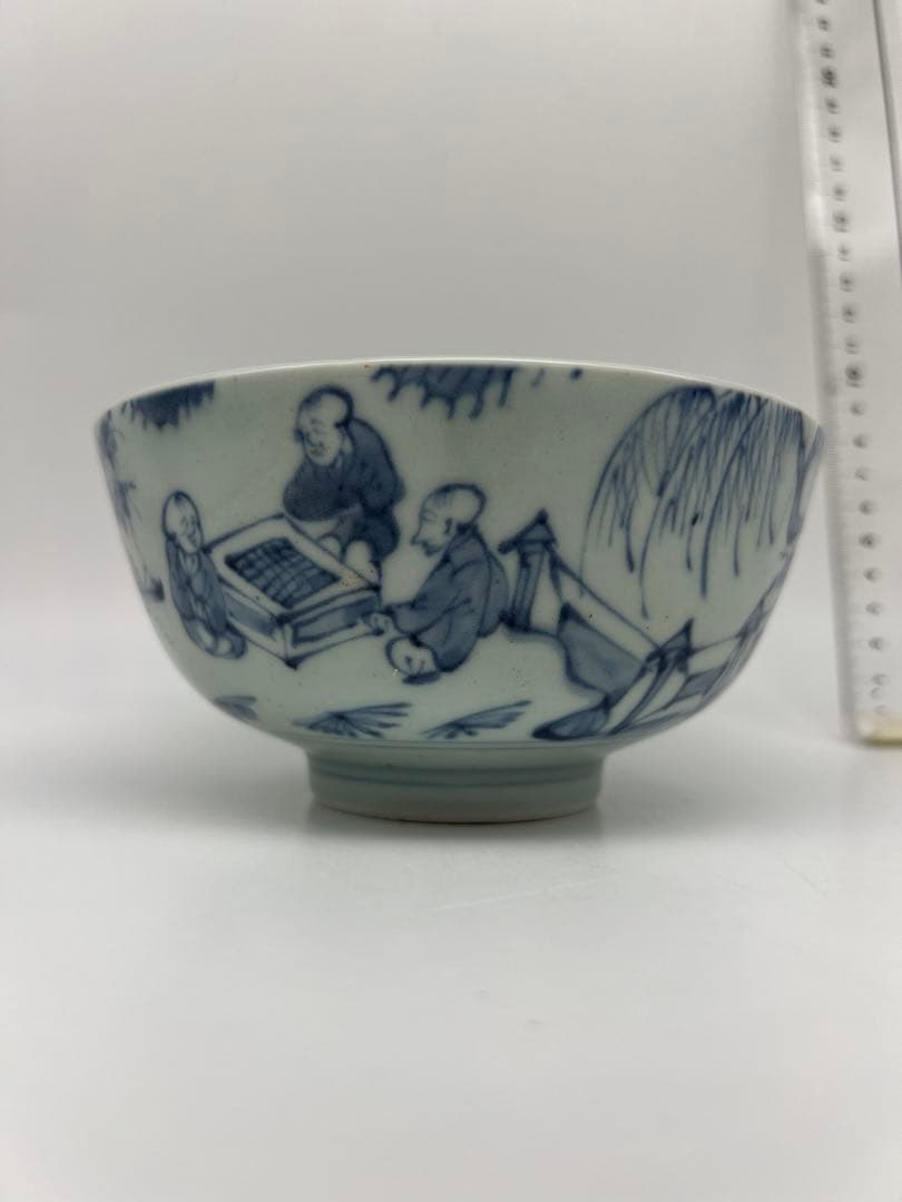 中国明朝染付お茶碗　骨董 古美術品　コレクション唐物　江戸　青磁　アンティーク