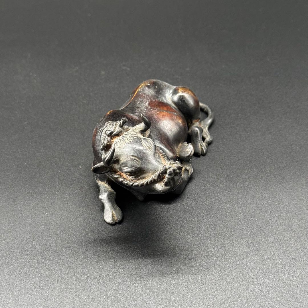 銅牛　置物　時代物　アンティーク