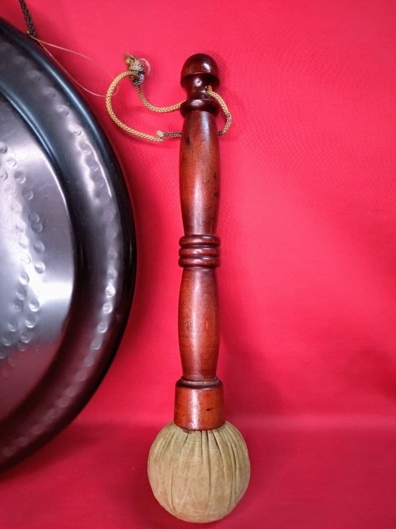 最終価格！ 【美品】和楽器 銅鑼 ドラ バチつき