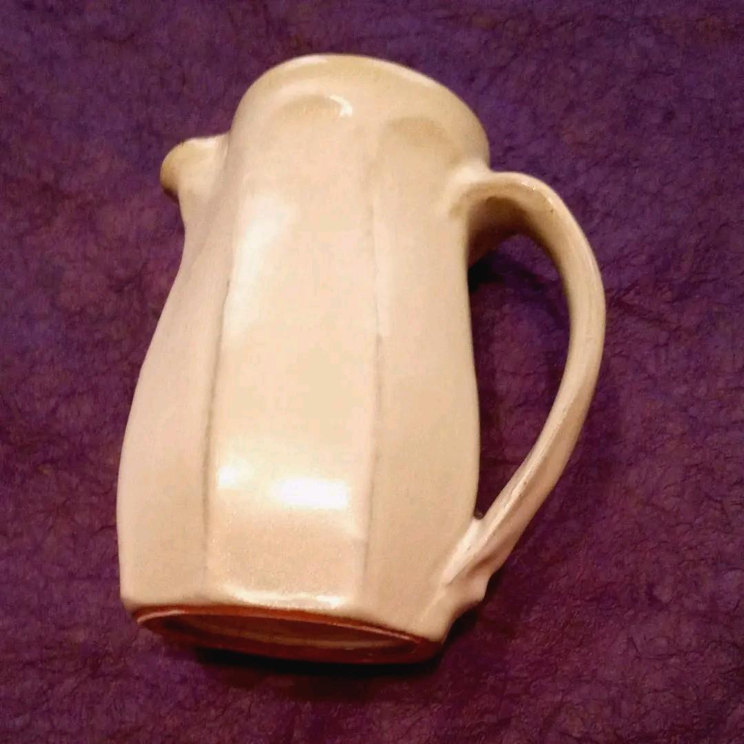 福光焼　白釉面取水差し