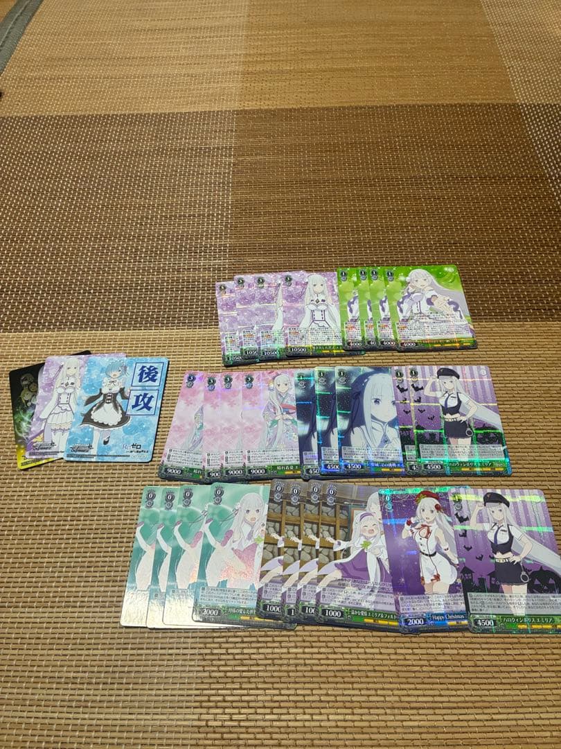 Re:ゼロ　ヴァイスシュバルツ　デッキスリーブ付き&デッキパーツ