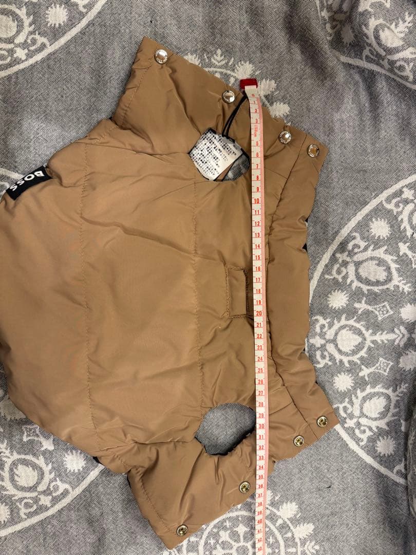 HUGO BOSS 犬用リバーシブルダウンジャケット XS キャメル 本物