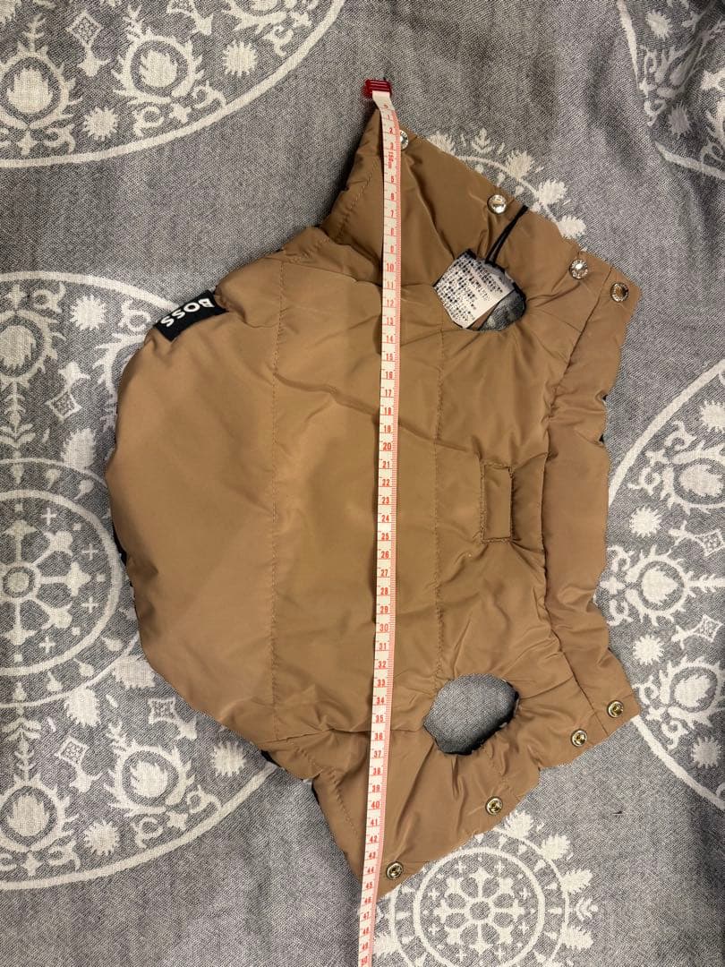 HUGO BOSS 犬用リバーシブルダウンジャケット XS キャメル 本物