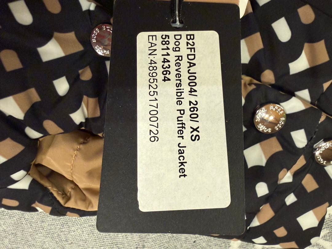 HUGO BOSS 犬用リバーシブルダウンジャケット XS キャメル 本物