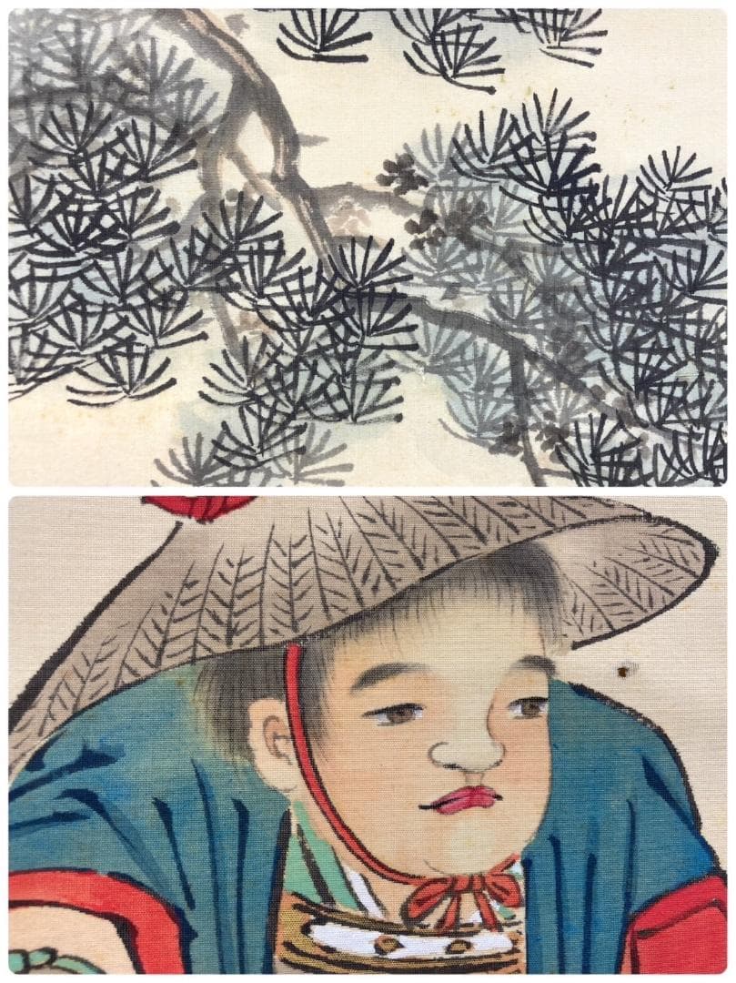 池田桂仙「桃太郎」掛軸 絹本 共箱／池田雲樵の息子